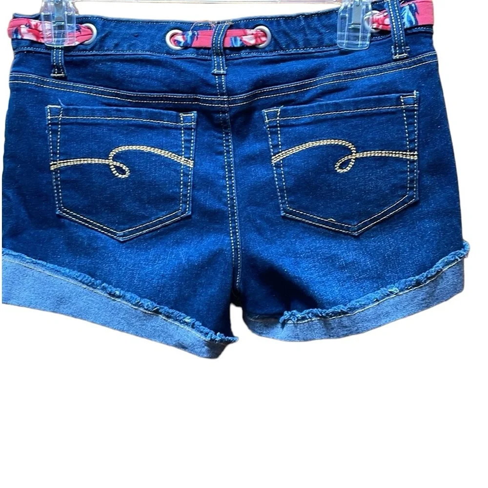 Justice Juniors Dark Blue Wash Denim Girls Shorts Size 16